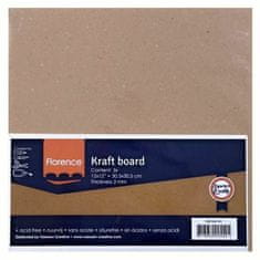 Kraftika Karton světlý kraft 2mm 30,5x30,5cm (3ks),