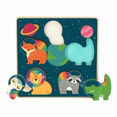 Vilac Vkládací puzzle zvířecí astronauti