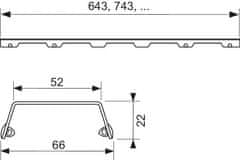 Tece TECEdrainline rošt "steel II" 150cm mat 601583 - Tece