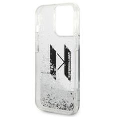 Karl Lagerfeld KLHCP14LLBKLCS hard silikonové pouzdro iPhone 14 PRO 6.1" silver Liquid Glitter Big KL