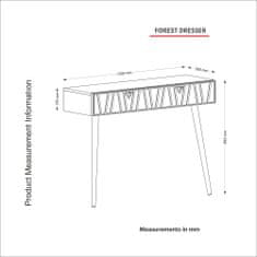 ASIR GROUP ASIR Konzolový stolek FOREST ořech tmavě zelená