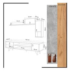 ASIR GROUP ASIR Televizní stolek ELEVA dub beton