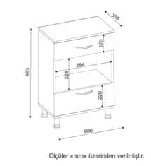 ASIR GROUP ASIR Kuchyňská skříňka NEPTUN bílá