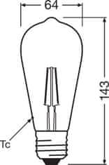 Osram OSRAM Vintage 1906 LED CL Edison FIL GOLD 22 non-dim 2,5W/825 E27