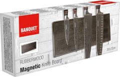 Banquet Deska magnetická na nože RUBBERWOOD 30 x 12 cm