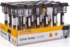 ACTIVER Lampa solární hranatá, plast, display