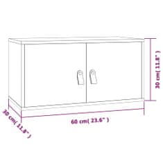 Vidaxl Nástěnné skříňky 2 ks bílé 60 x 30 x 30 cm masivní borové dřevo