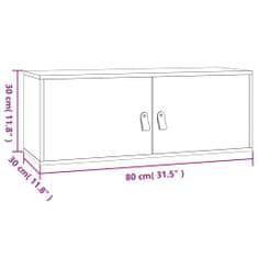 Petromila Nástěnná skříňka bílá 80 x 30 x 30 cm masivní borové dřevo