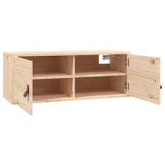 Greatstore Nástěnné skříňky 2 ks 80 x 30 x 30 cm masivní borové dřevo