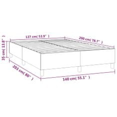 Vidaxl Box spring postel bílá 140 x 200 cm umělá kůže