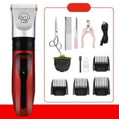 Surtep Animals Stříhací strojek 12in1 PETClipper pro domácí zvířata Červená