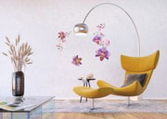 AG Design Samolepka na zeď, F 0466, Fialové orchideje, 65x85 cm