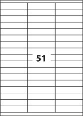 D.RECT SAMOLEPÍCÍ ETIKETY A4-51etiket 70X16.9mm 100listů 