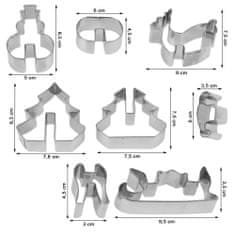 La Cucina Vánoční Vykrajovátka Na Perníčky 3D - 8 Kusů