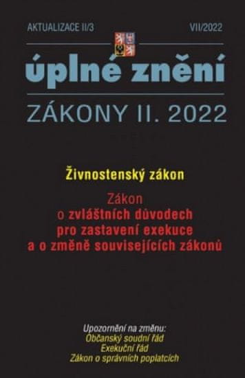 Aktualizace II/3 2022 Živnostenský zákon, Zákon o zvláštních důvodech pro zastavení exekuce