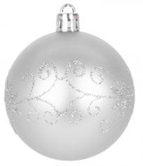 MAGIC HOME Koule 20 ks, 6 cm, stříbrné, na vánoční stromeček