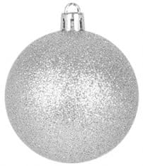 MAGIC HOME Koule 20 ks, 6 cm, stříbrné, na vánoční stromeček