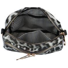 MaxFly Trendová koženková dámská crossbody Julo, leopard šedá/černá