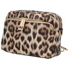 MaxFly Trendová koženková dámská crossbody Julo, leopard khaki/černá