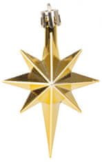 MAGIC HOME Koule sada, 50 ks, 4-5 cm, zlaté, hvězda, girlanda, kobliha