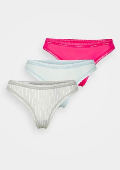 Calvin Klein Dámská tanga QD3802 6VW 3PACK