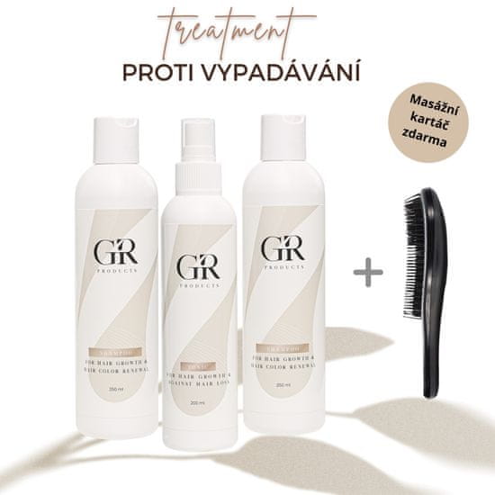 GR Products  Set proti vypadávání a na podporu růstu vlasů + Masážní kartáč MAGIC zdarma