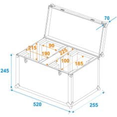Roadinger Transportní Case pro 2x LED Eurolite LED TMH-17, otočné hlavice