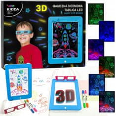 Psací a kreslící 3D tablet LED s podsvícením