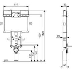 Tece TECEbox modul pro WC k zazdění hl. 8cm 9.370.008 - Tece