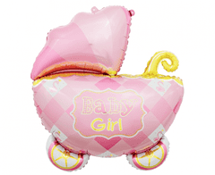 GoDan Fóliový balónek supershape Baby Girl kočárek 60cm