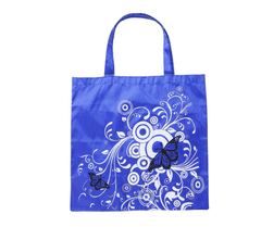 KN Skládací nákupní taška s motýl - modrá