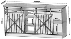 Homlando Komoda GRANERO 160 cm dub wotan