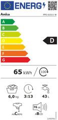 Amica předem plněná pračka PPS 61011 W - rozbaleno