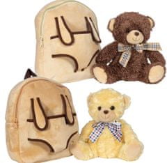 MONOPOL Batoh Plush Backpack Teddy Bear Beige