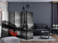 Artgeist Paraván - Eiffelova věž a červený vůz II 225x172