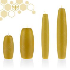 Ami Honey Přírodní svíčka ze včelího vosku Valchářka obecná 200 mm