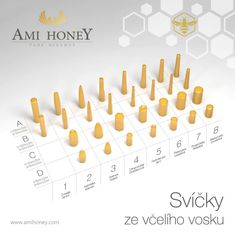 Ami Honey Přírodní svíčka ze včelího vosku Ploskočelka šestipásá 120 mm