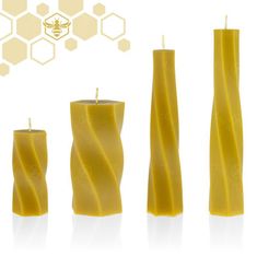 Ami Honey Přírodní svíčka ze včelího vosku Chluponožka chrastavcová 200 mm