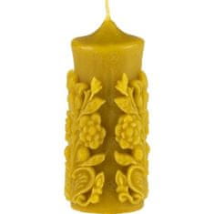 Ami Honey Přírodní svíčka ze včelího vosku Lidová 125 mm
