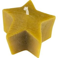 Ami Honey Přírodní svíčka ze včelího vosku Hvězda 75 mm