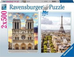 Ravensburger RAVENSBURGER Puzzle Návštěva Paříže 2x500 dílků