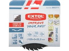 Extol Premium Kotouč na dřevo (8803711) 125x3x22,2mm, hrubý sek