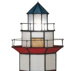 Clayre & Eef Dekorace - Stolní lampa Tiffany lighthouse