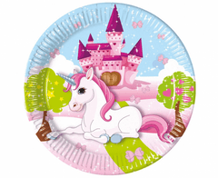 Procos Papírové talíře Magical Unicorn - 8 ks / 20 cm