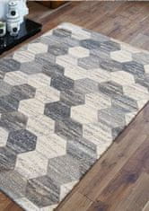 4sleep Kusový koberec VISTA 02 šedý Šedá 240x330 Geometrické tvary 1cm až 1,9cm VISTA 50/50/130