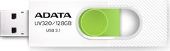 Adata Flash disk UV320 32GB / USB 3.1 / bílo-zelená