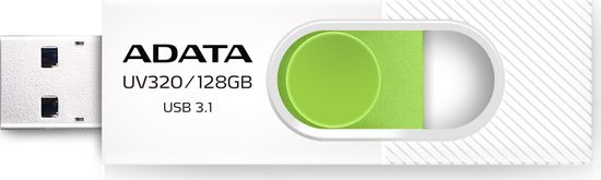 Adata Flash disk UV320 32GB / USB 3.1 / bílo-zelená