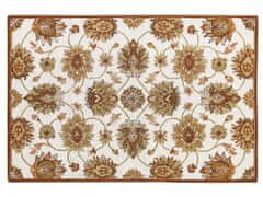 Beliani Vlněný koberec 160 x 230 cm béžový/hnědý EZINE