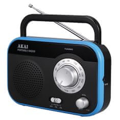 Akai Rádio , PR003A-410, AM/FM, černá, 1 W RMS