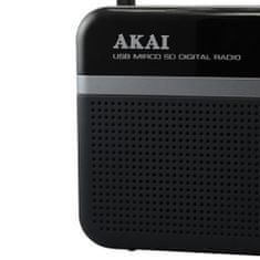 Akai Rádio , PR006A-471U, přenosné, FM tuner s PLL, LCD displej, AUX-IN, RMS výkon 0,8 W